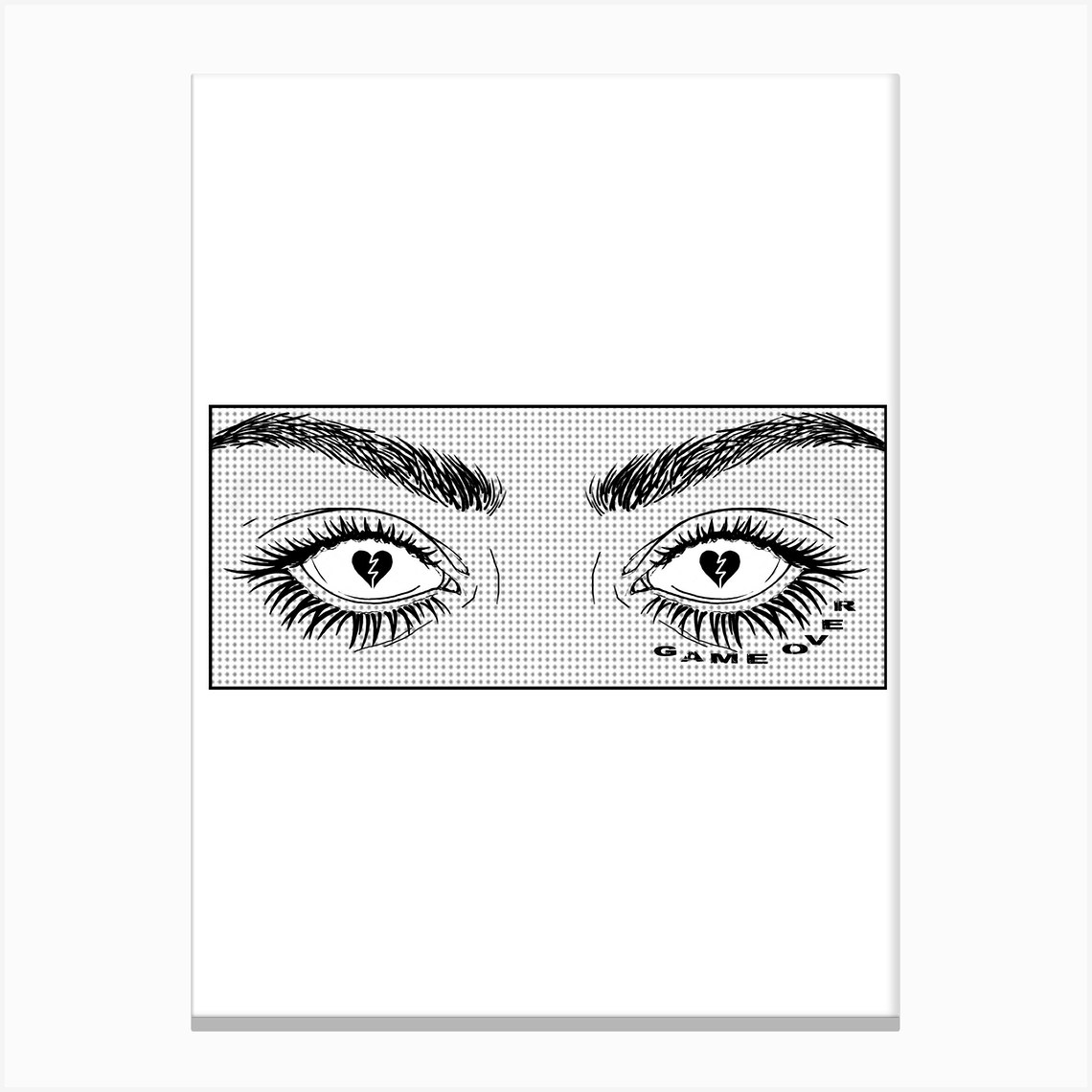 Game Over Canvas Print by Anastasia Chernyavska Fy