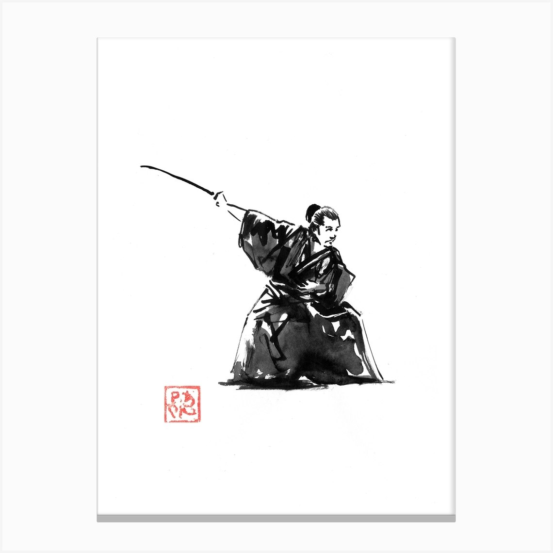 Samurai Position Canvas Print By Pechane Sumie   Fy