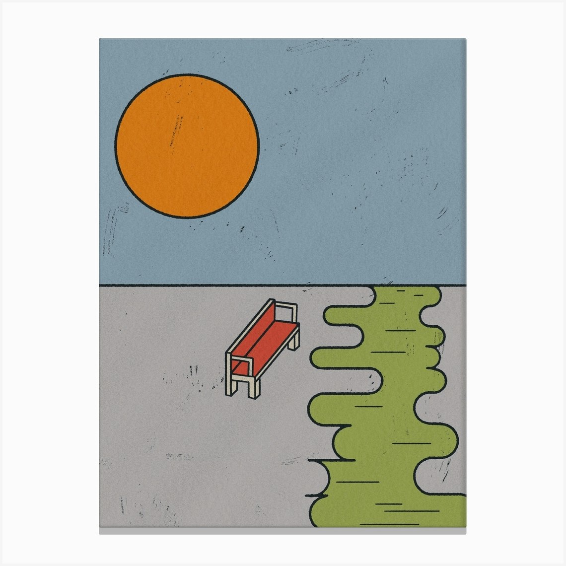 Bench Canvas Print by Alanah Sarginson Fy