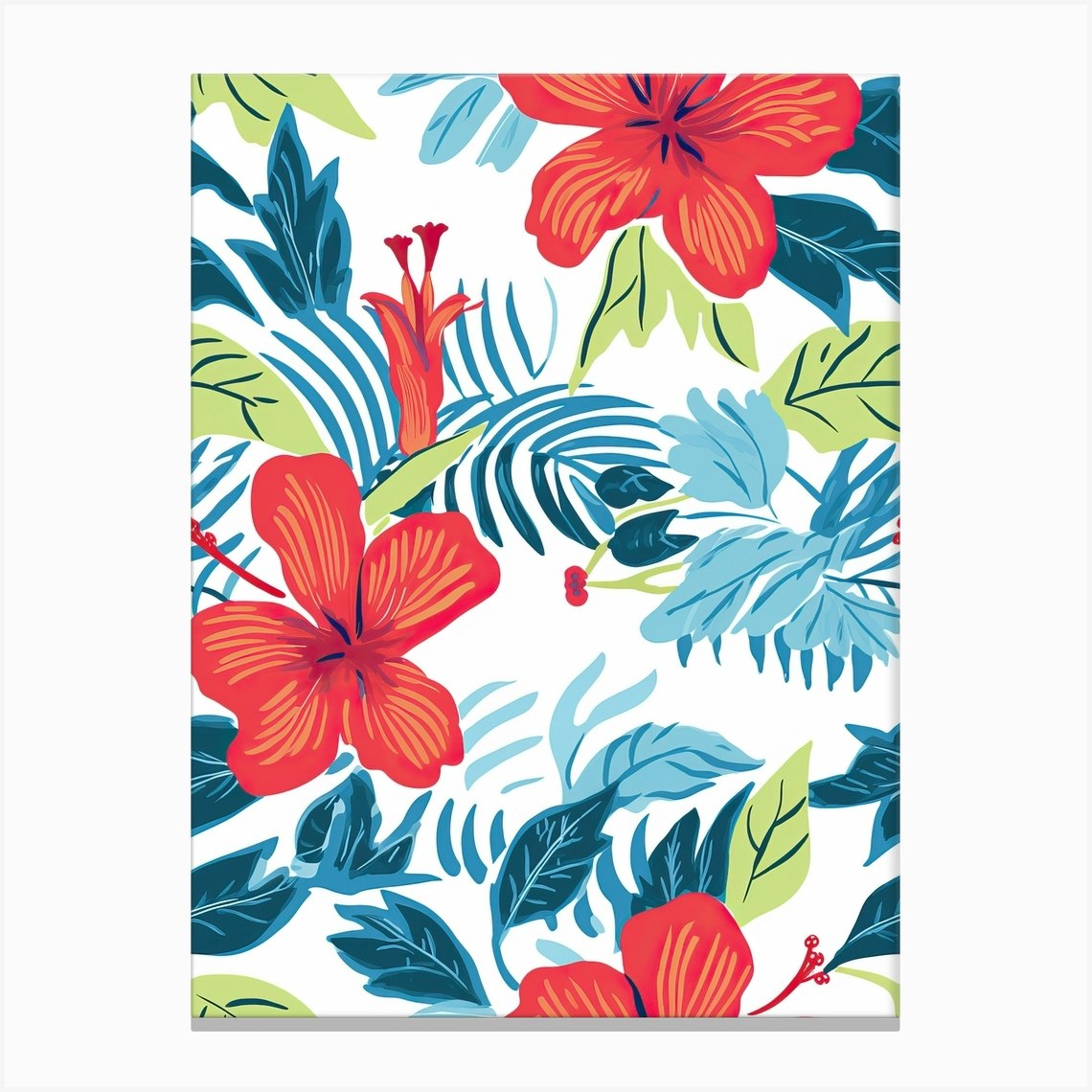 Barbados, Inspired Travel Pattern 4 Canvas Print by House of Patterns - Fy