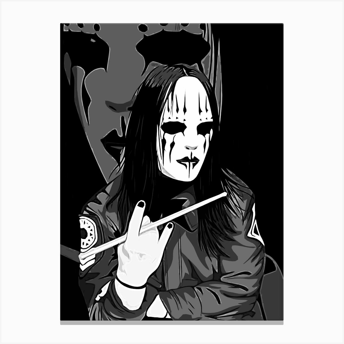 Joey Jordison slipknot band music 3 Canvas Print by aul art - Fy