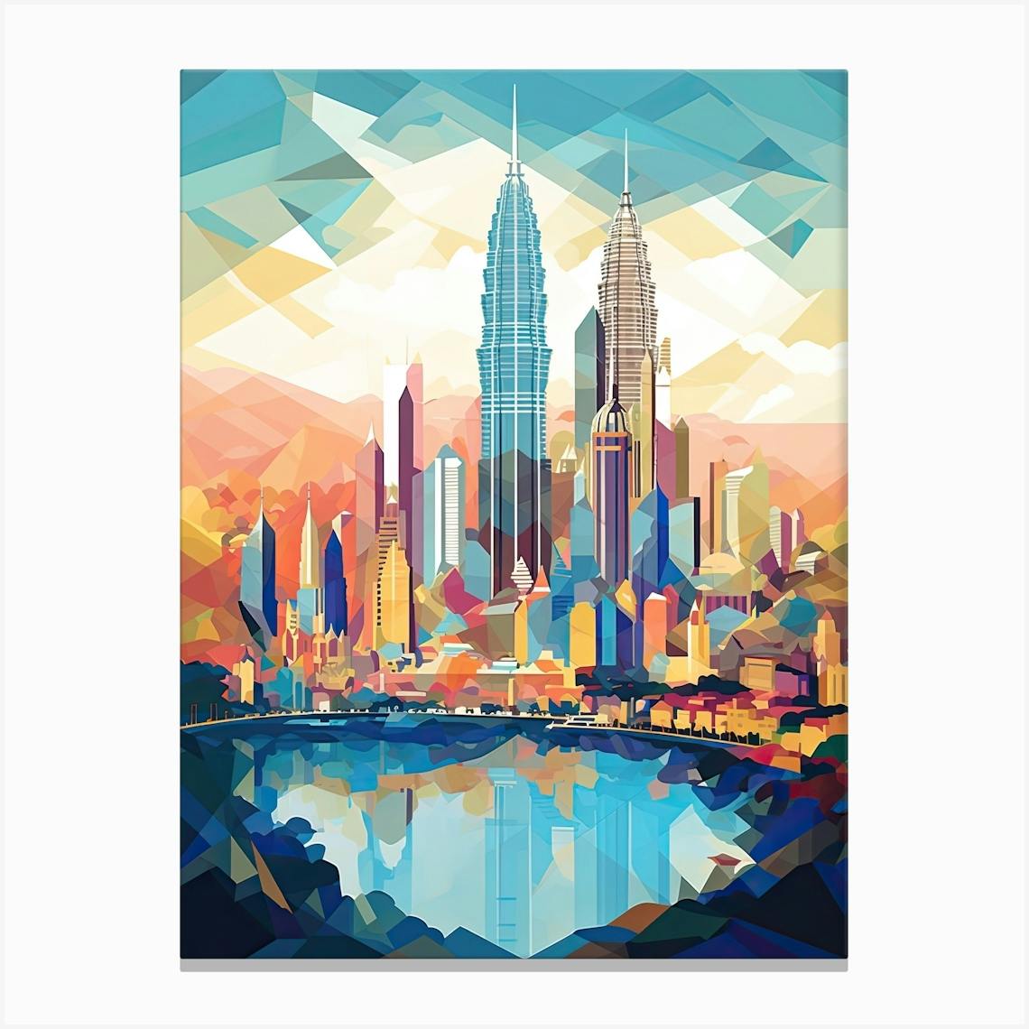 Kuala Lumpur wall decor canvas, Malaysia framed wall art, Kuala Lumpur print canvas, Kuala Lumpur wall print, Kuala Lumpur decor 2024 for home