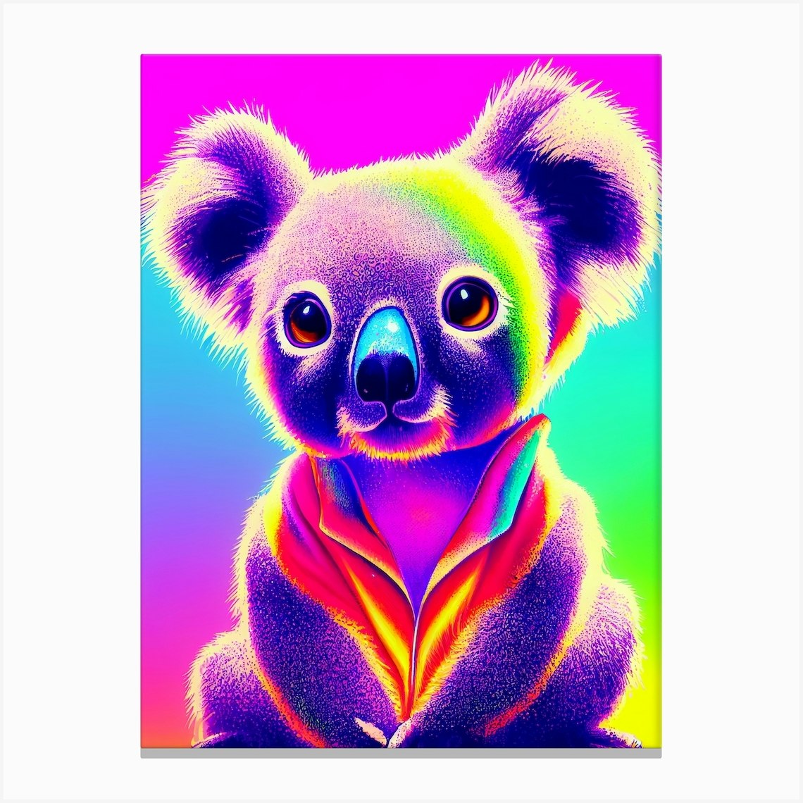 Neon Koala Canvas Print by Gloria Sánchez Art Fy