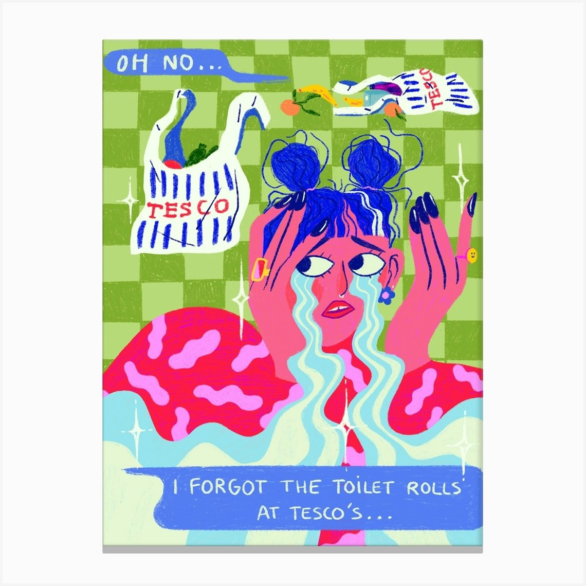 Tesco Canvas Print by Esther Lalanne Fy