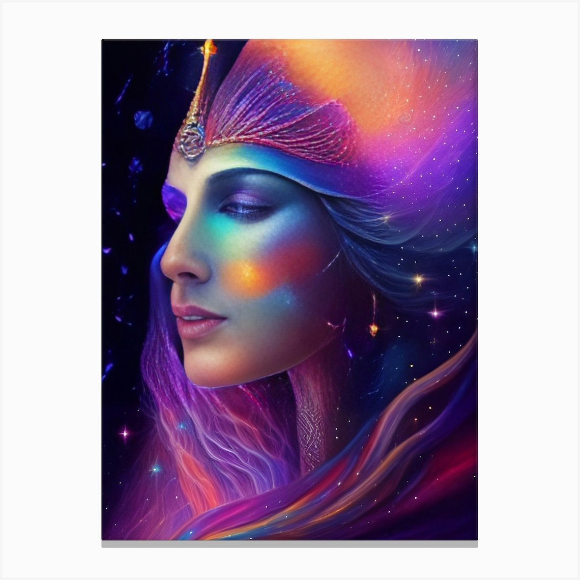 Nebula Goddess Canvas Print By Stone Waters - Fy