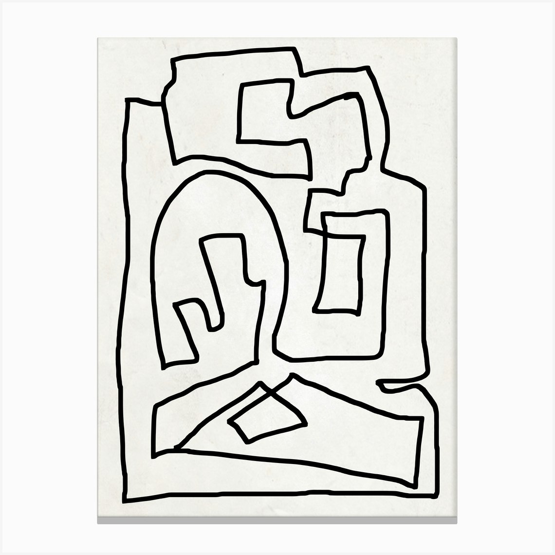 Abstract Line Art Canvas Print by ThingDesign Fy