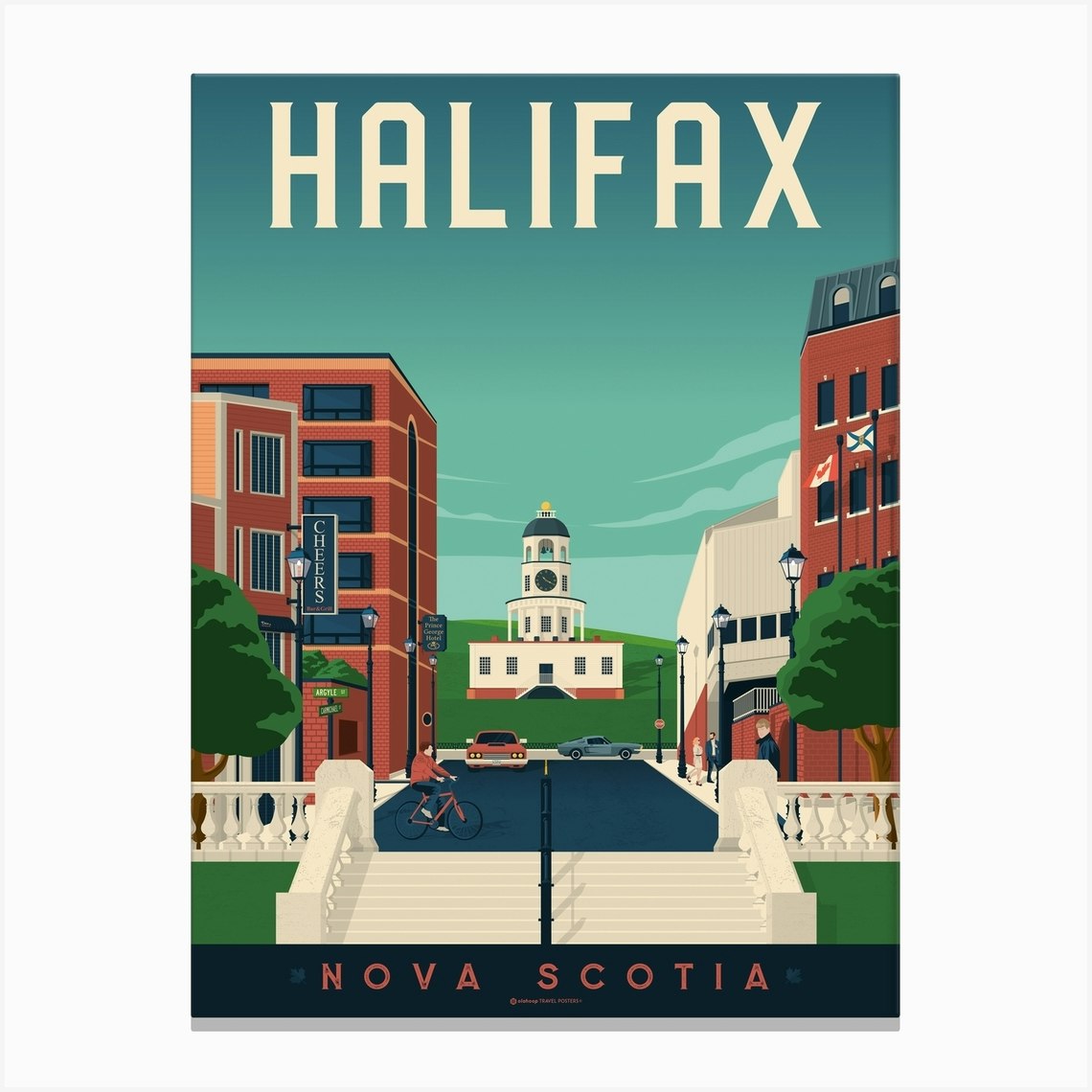 Halifax Canada Canvas Print by Olahoop Travel Posters Fy
