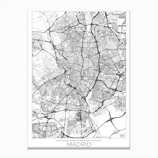 Madrid Map Minimal Wall Art Print | Fast shipping | Fy