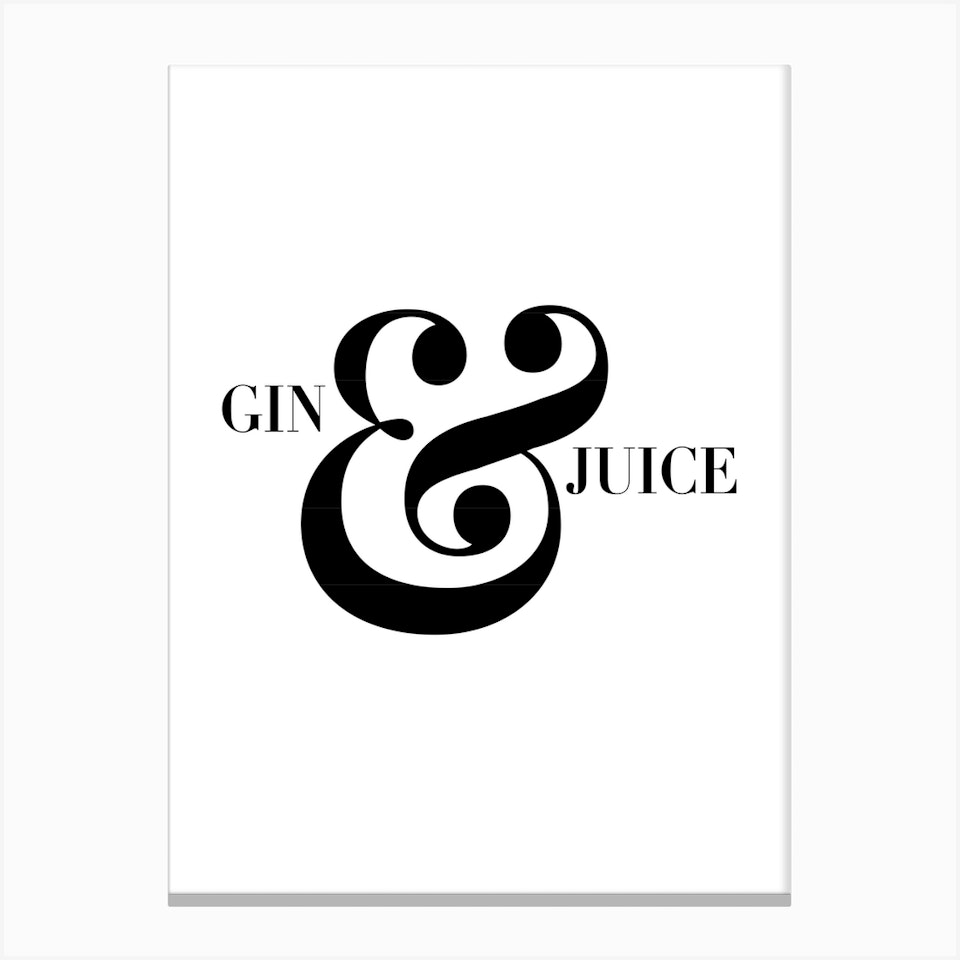 Gin And Juice Art Print by Typologie Paper Co Fy