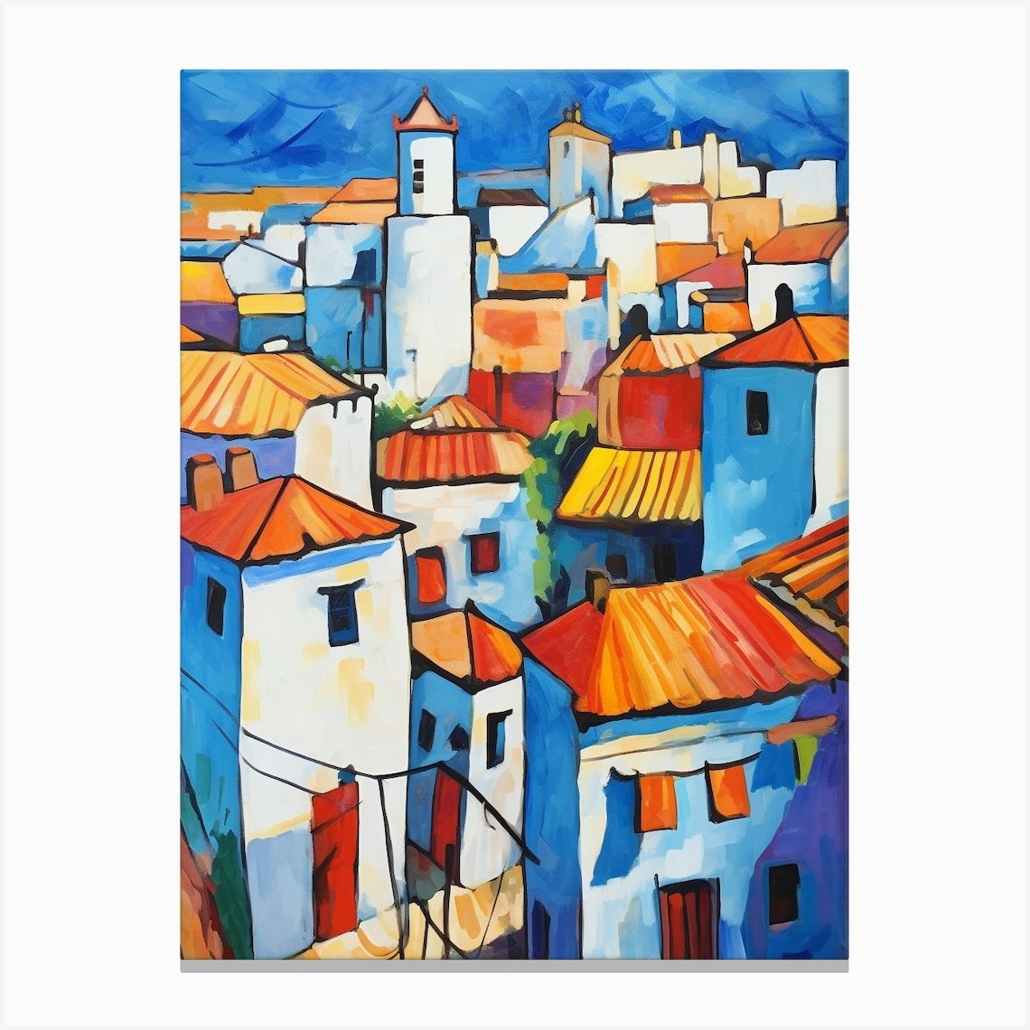 Essaouira Morocco 2 Fauvist Painting Canvas Print by MedArt - Fy