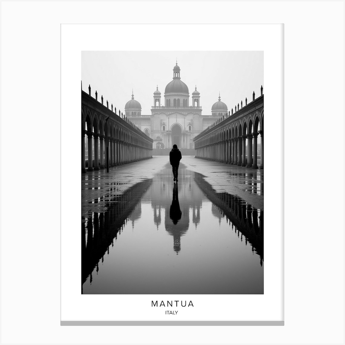 Poster Of Mantua Italy Black And White Analogue Photography 2 Canvas