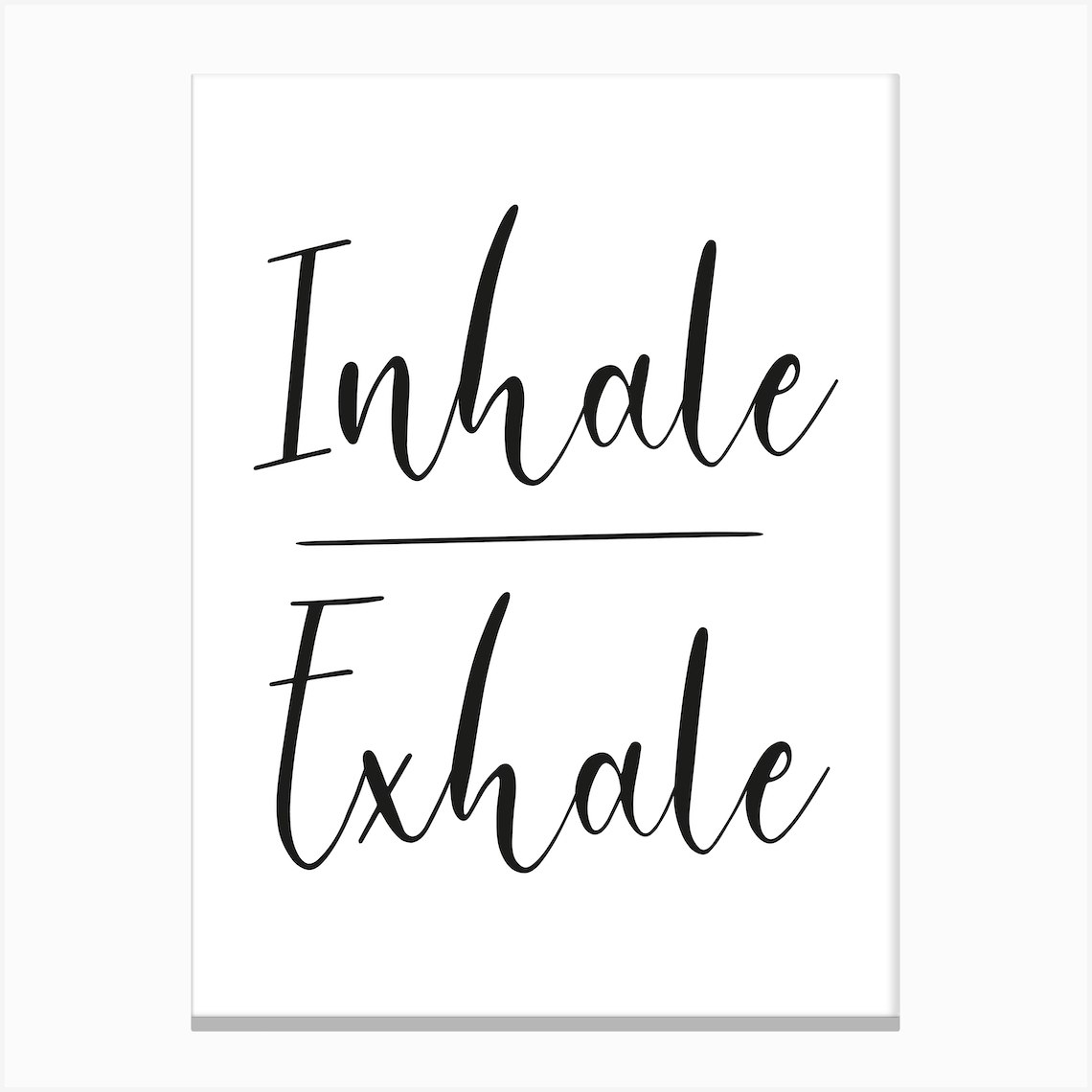 Inhale Exhale Yoga Canvas Print by Lovetree Design - Fy