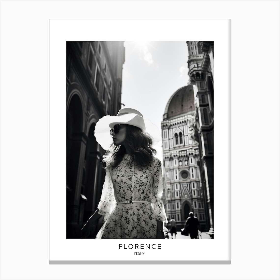 Poster Of Florence Italy Black And White Analogue Photography 3