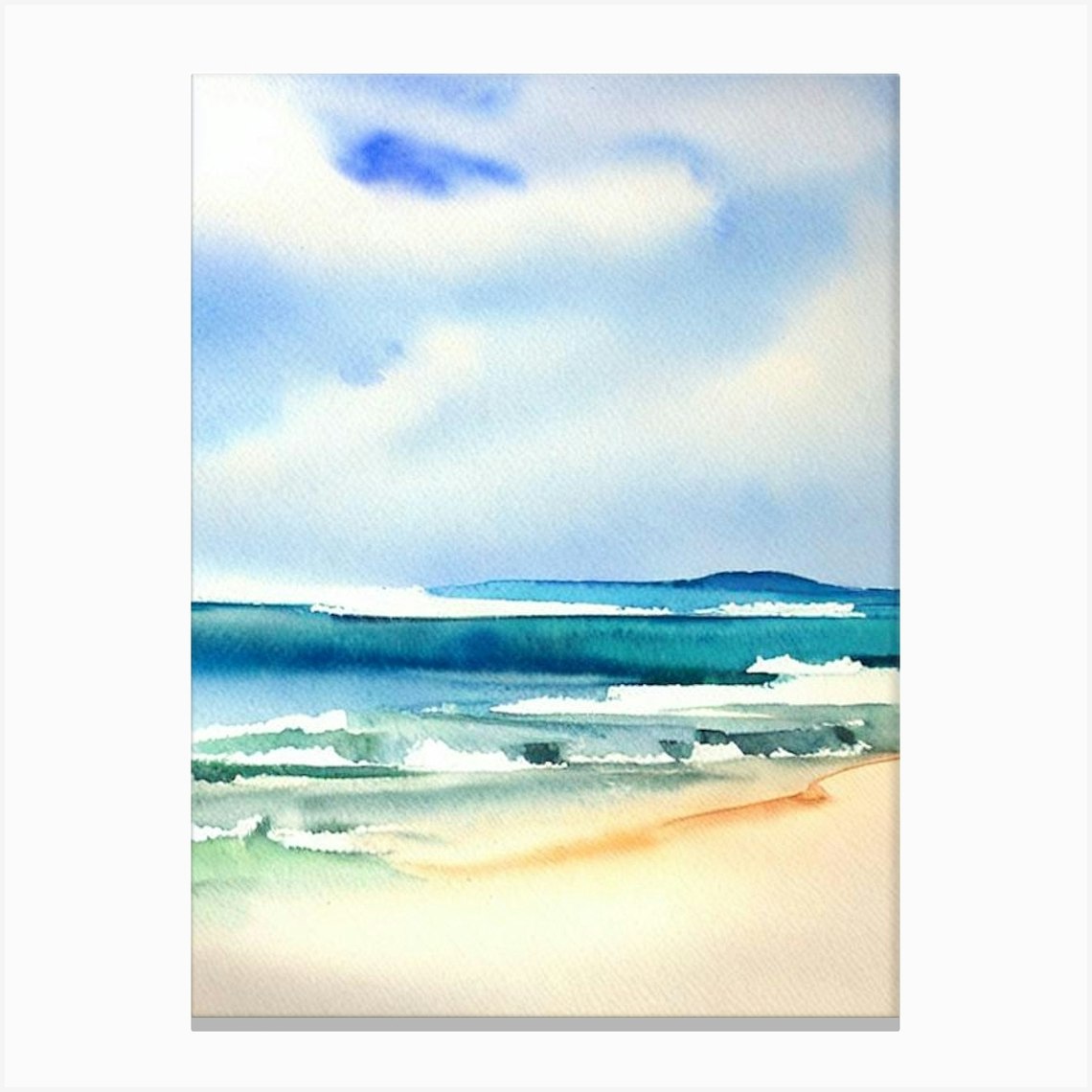 Byron Bay, Australia Watercolour Canvas Print by Sand & Surf Prints - Fy