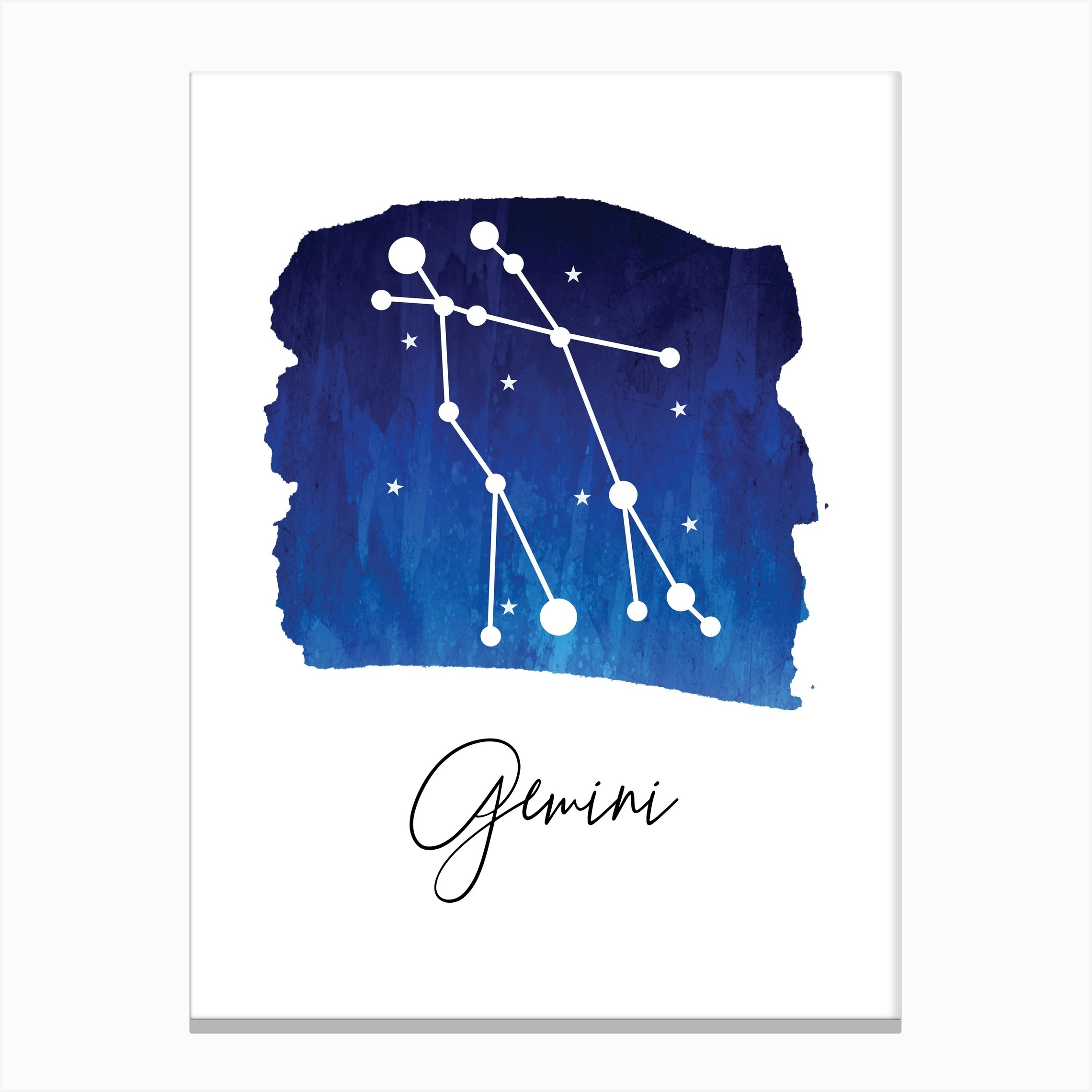 Gemini Zodiac Canvas Print by Typologie Paper Co - Fy