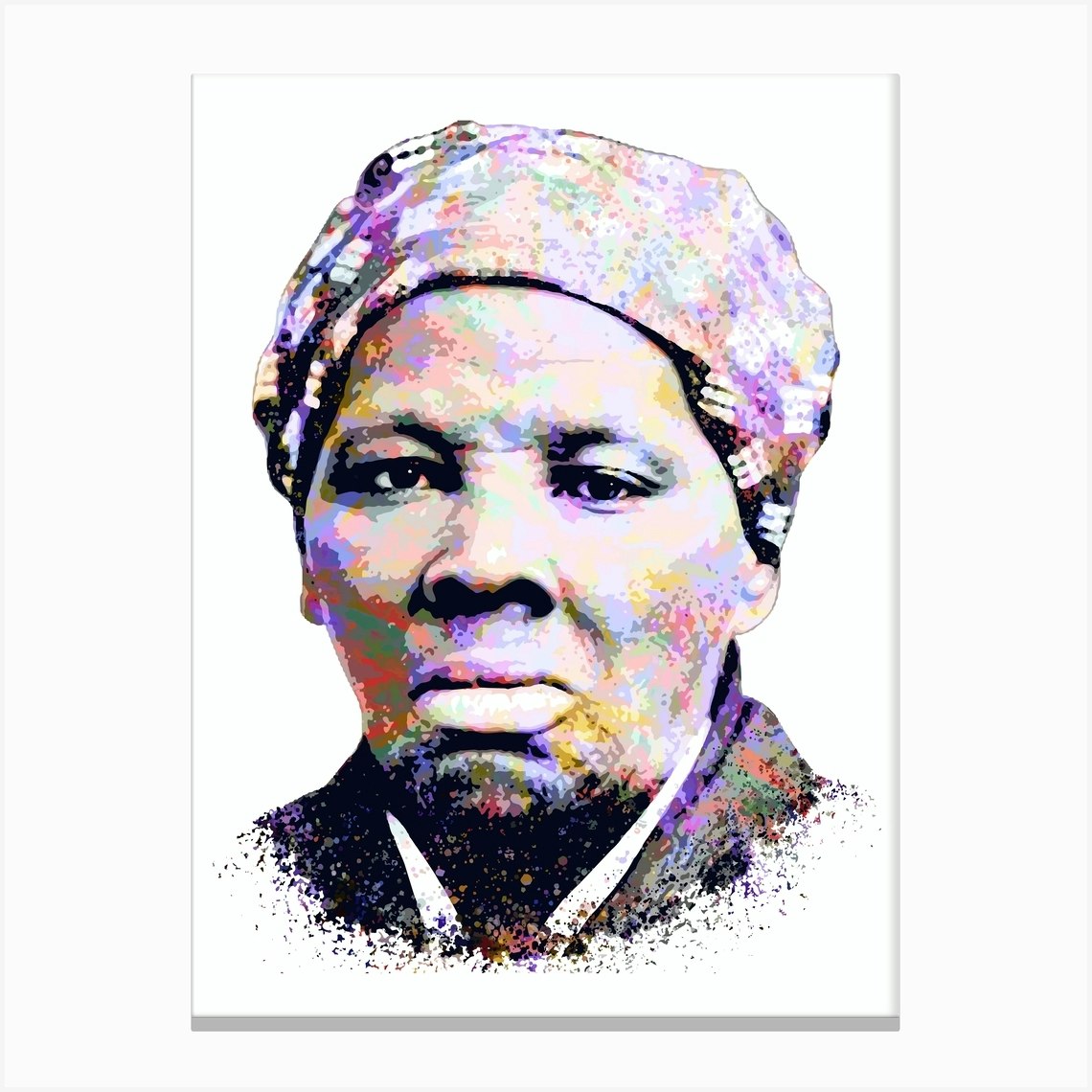 Harriet Tubman Splash Colorful Art Canvas Print by Andika Bahtiar - Fy