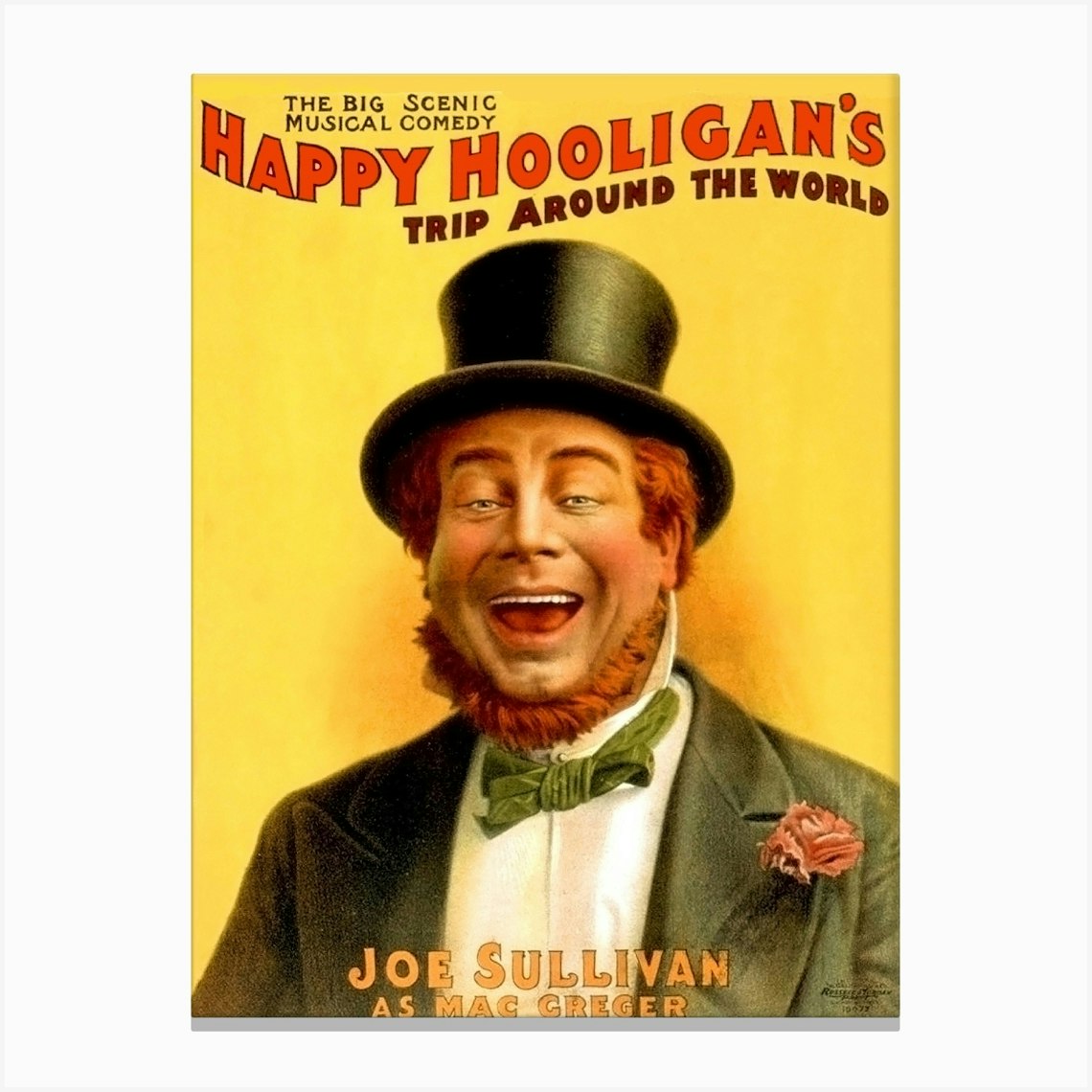 Happy Hooligans, Funny Vintage Poster Canvas Print by Vintage Spirit - Fy