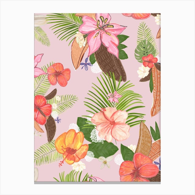 Tropical Watercolor Flowers And Leaves Pattern Phone Case by Gulsen ...