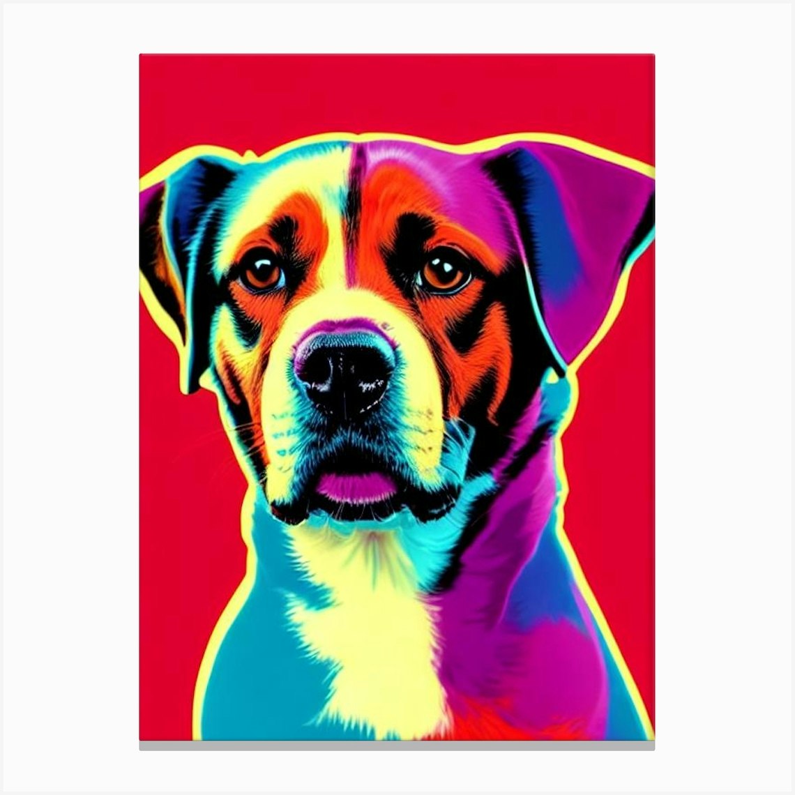 Norwegian Buhund Andy Warhol Style dog Canvas Print by Pooch Prints - Fy