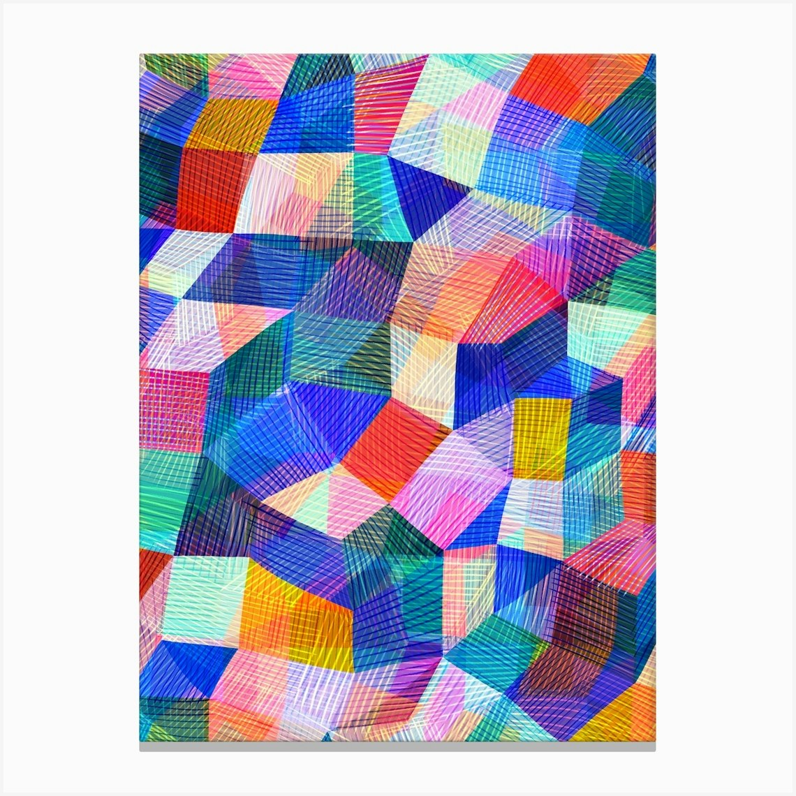 Chroma Abstract - Blue Canvas Print by Rachel Parker Designs - Fy