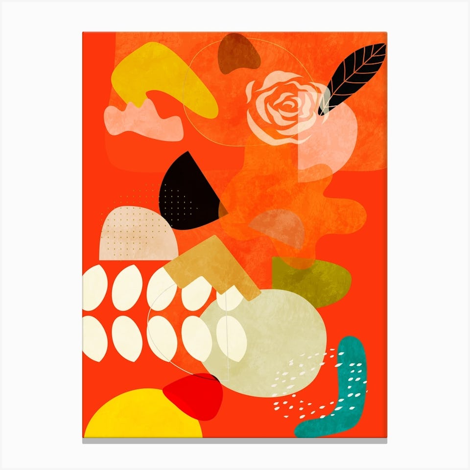 Mid Century Garden Shapes June1 Art Print by Ana Rut Bre - Fy