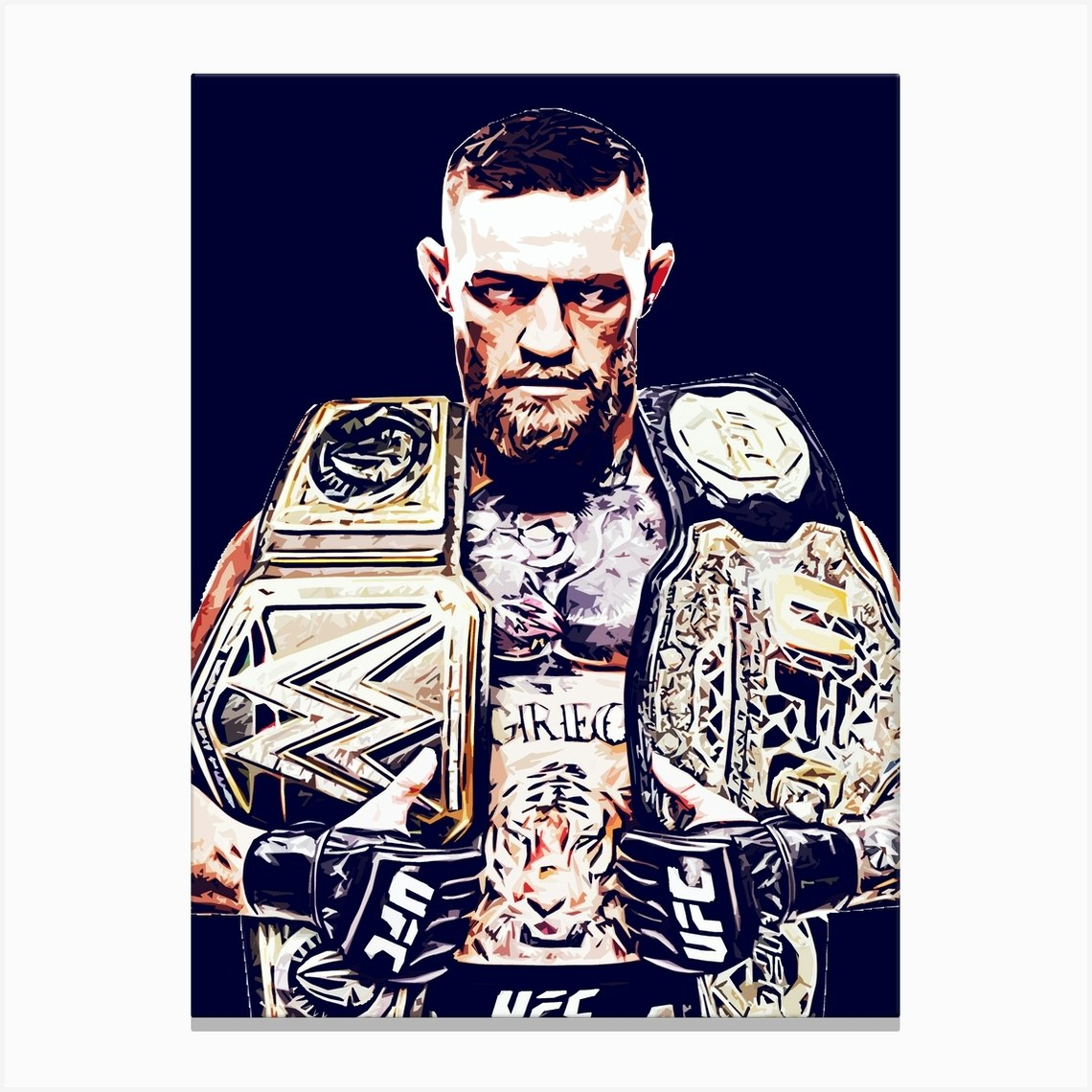 Conor Mcgregor Pop Art Style Canvas Print by KunStudio - Fy