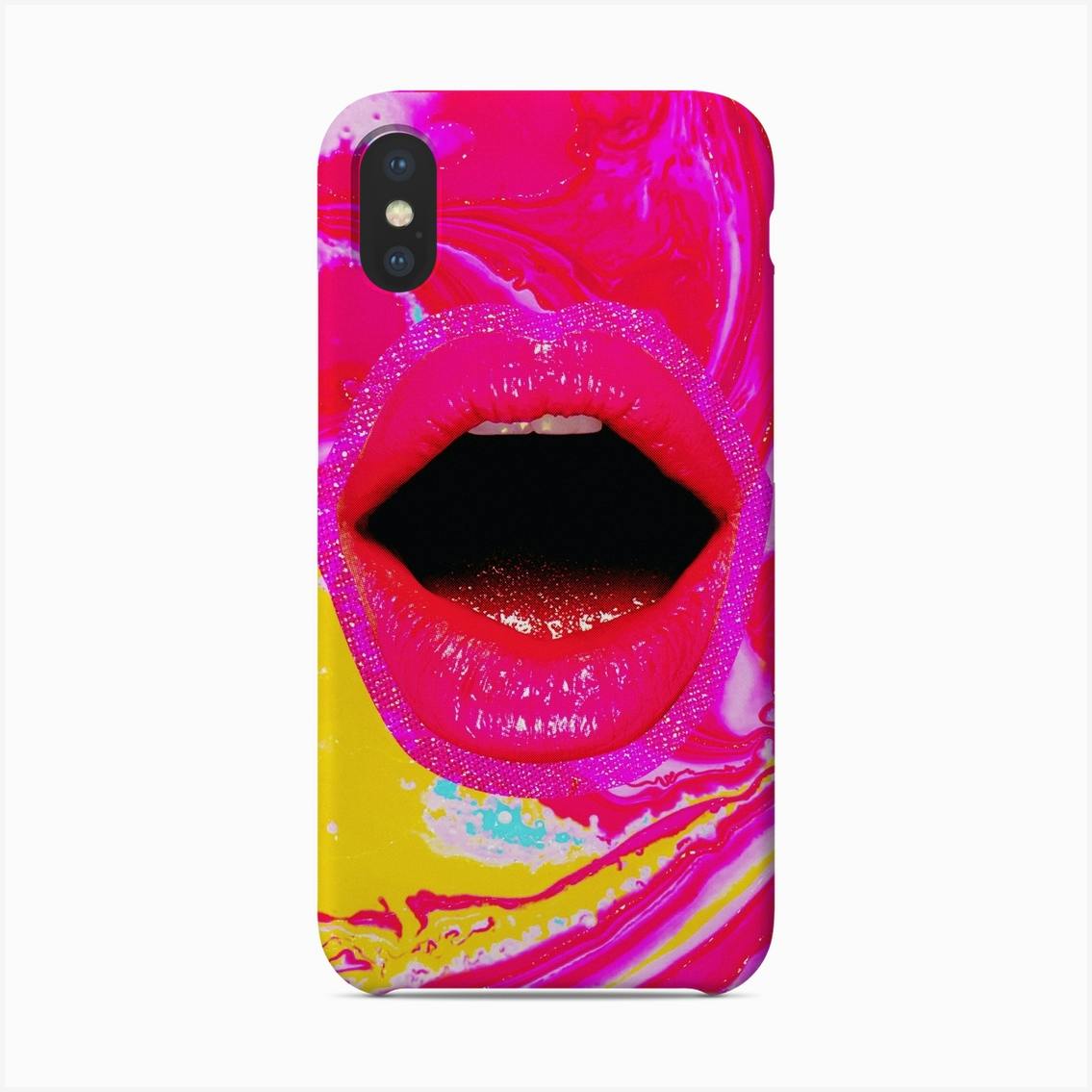 Hot Pink Lips Phone Case