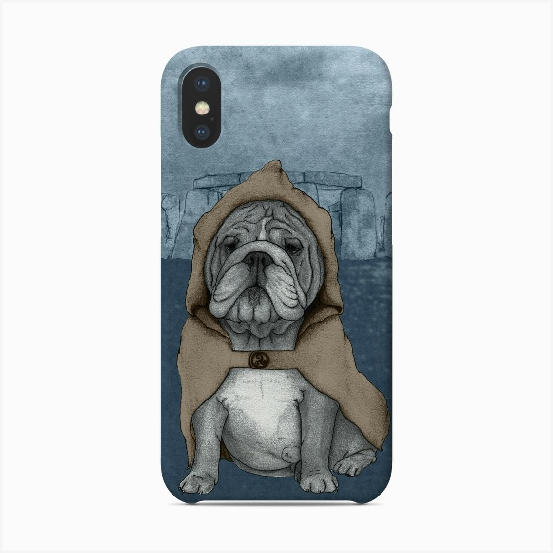 English Bulldog With Stonehenge Phone Case