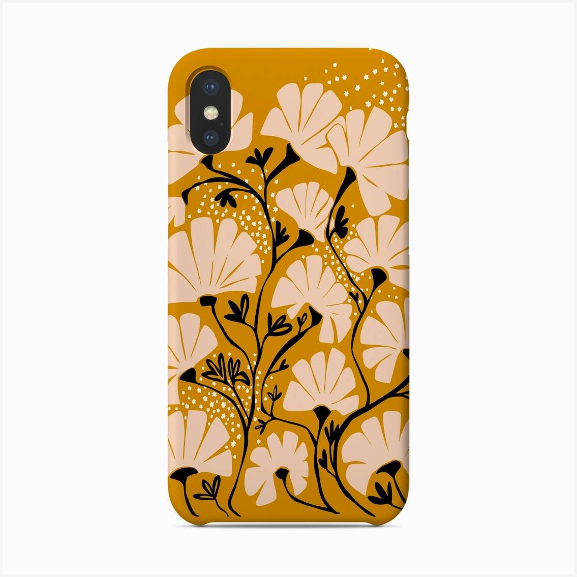 Always Blooming Good Mood Mustard Yellow Phone Case