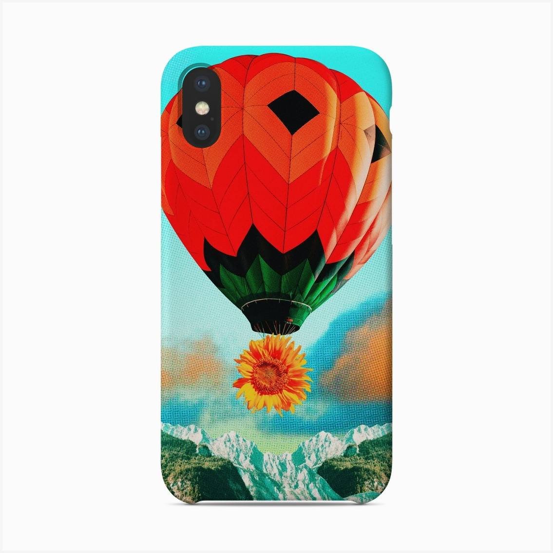 Hot Air Balloon Collage Phone Case by Collage Art by Hana Brenner