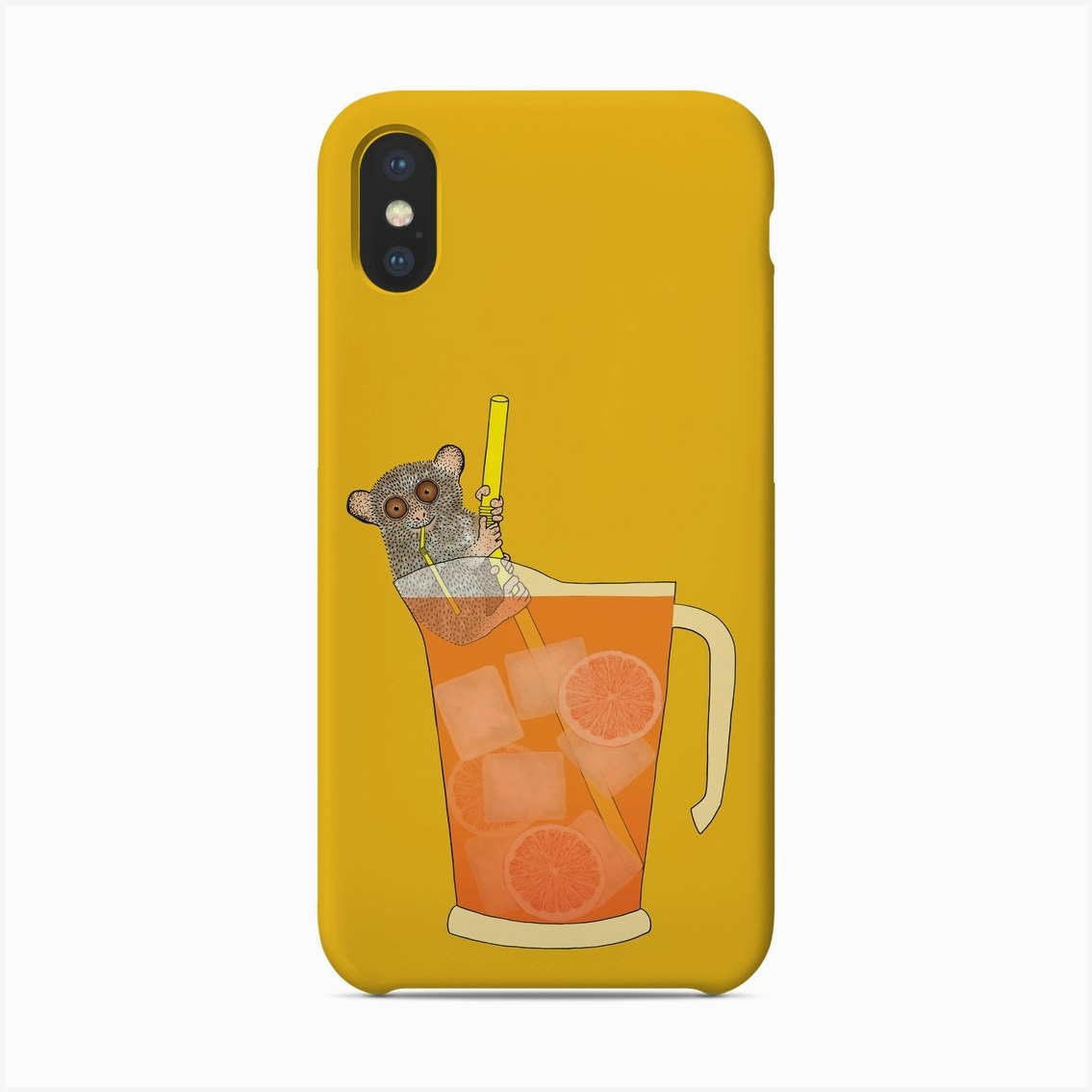 Tiny Tarsier Big Drink Phone Case by Martina Scott Fy