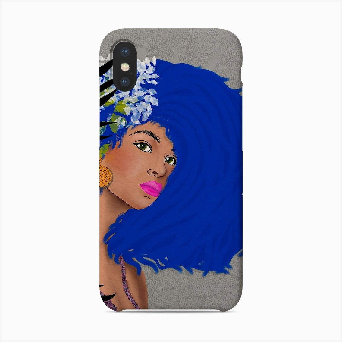 Blue Hair Phone Case by Nora Gad - Fy