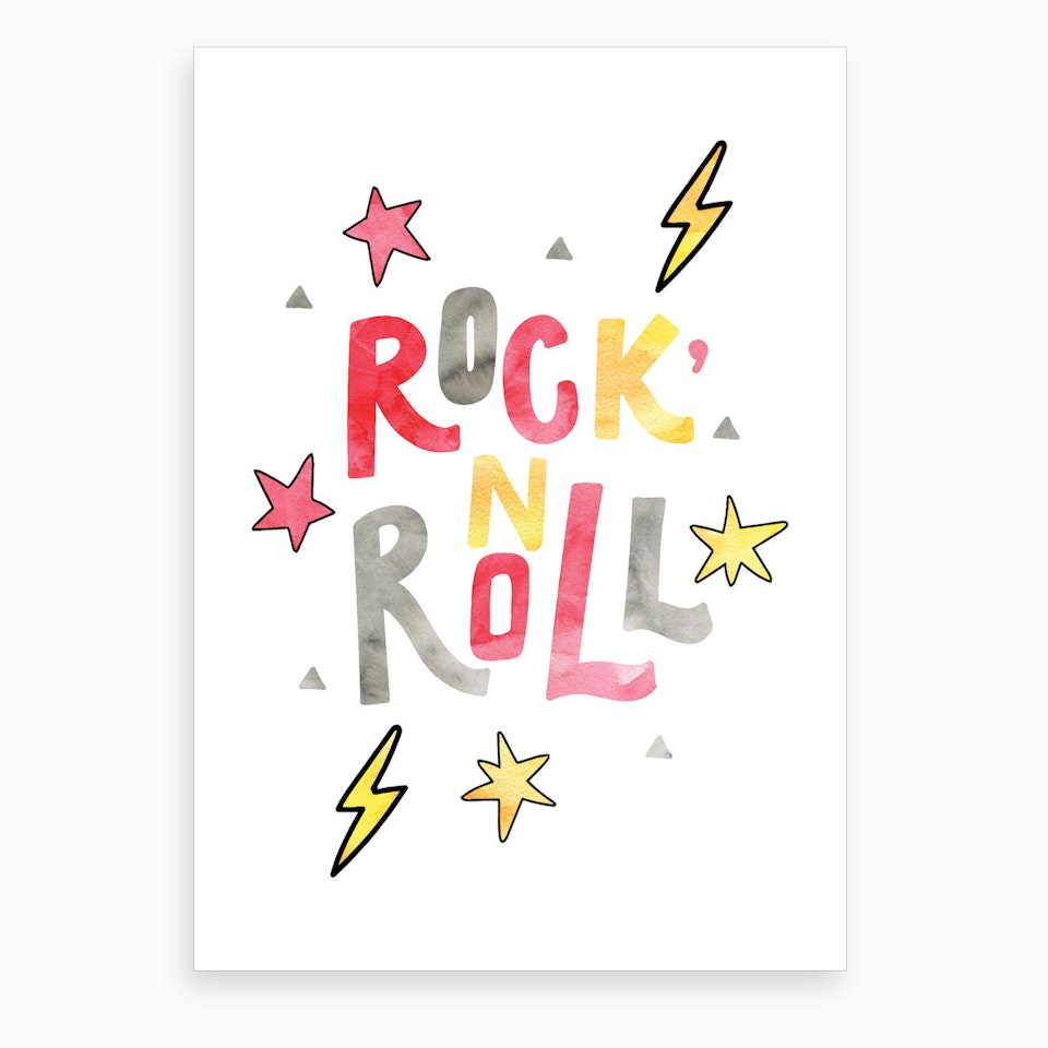 Rock And Roll Canvas Print by Pixy Paper - Fy