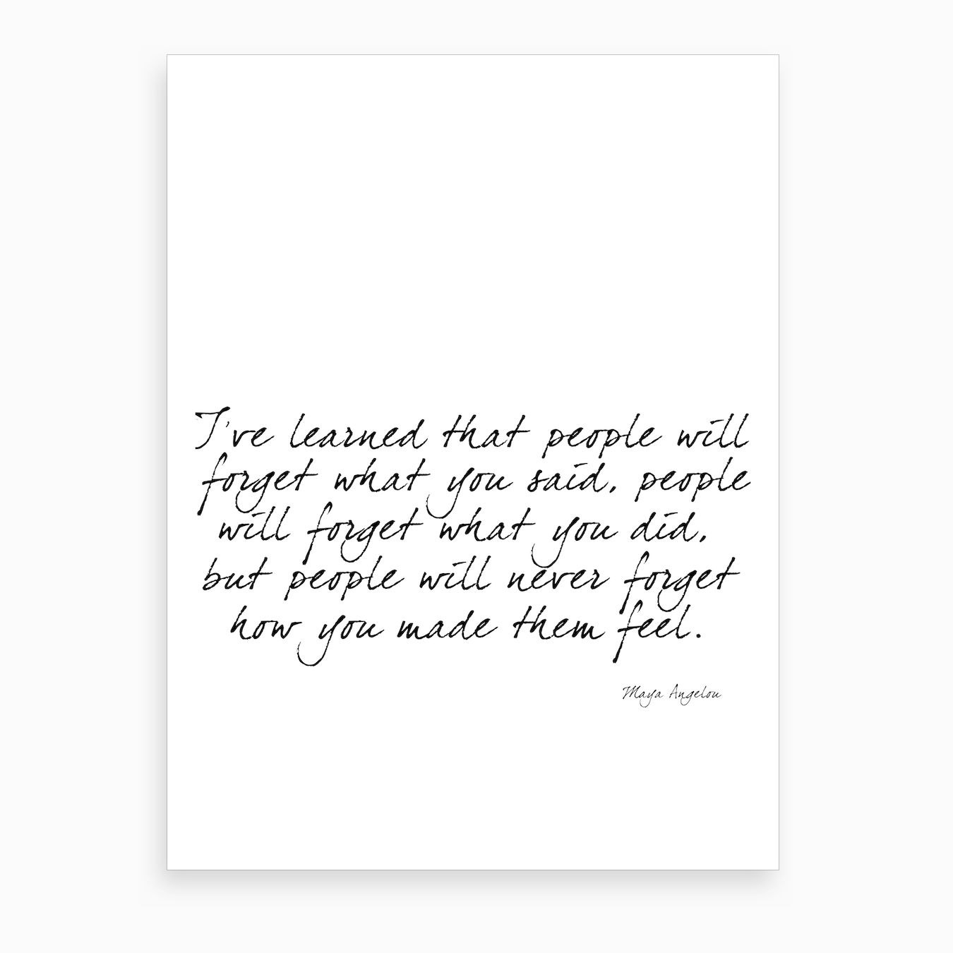 Maya Quote Art Print by MM House Design - Fy