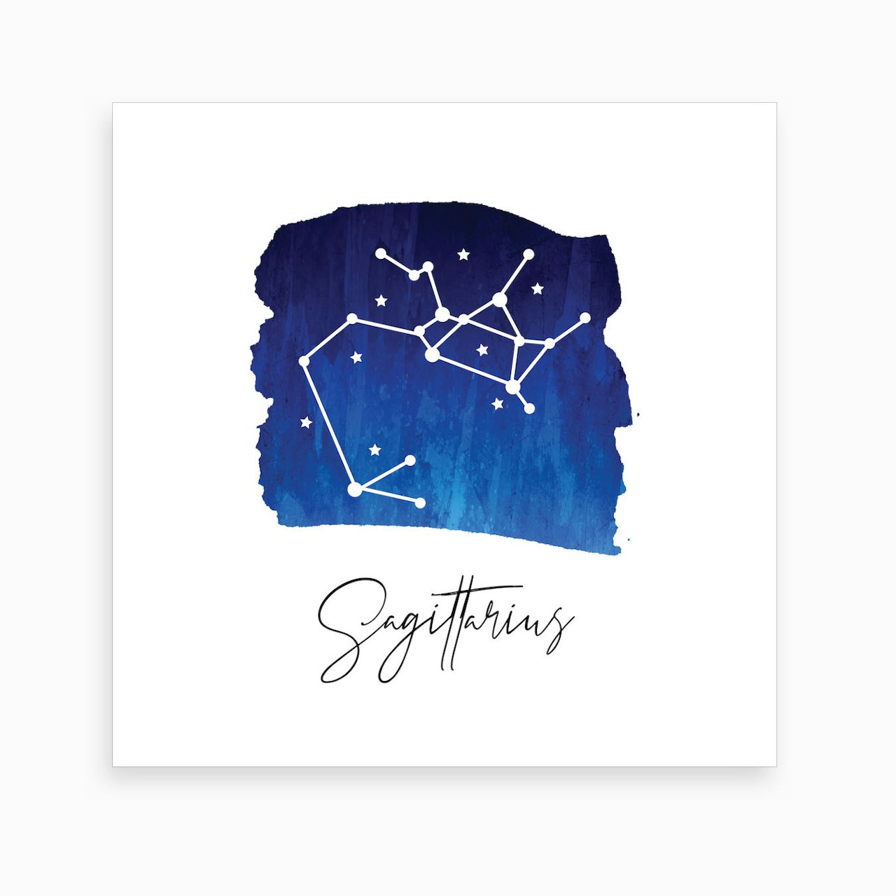 Sagittarius Zodiac Canvas Print by Typologie Paper Co - Fy