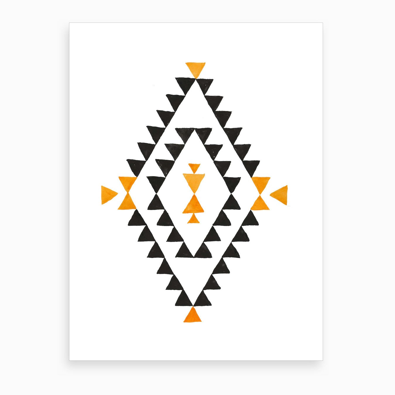 Patterns Aztec Diamond Art Print by Mantika Studio - Fy