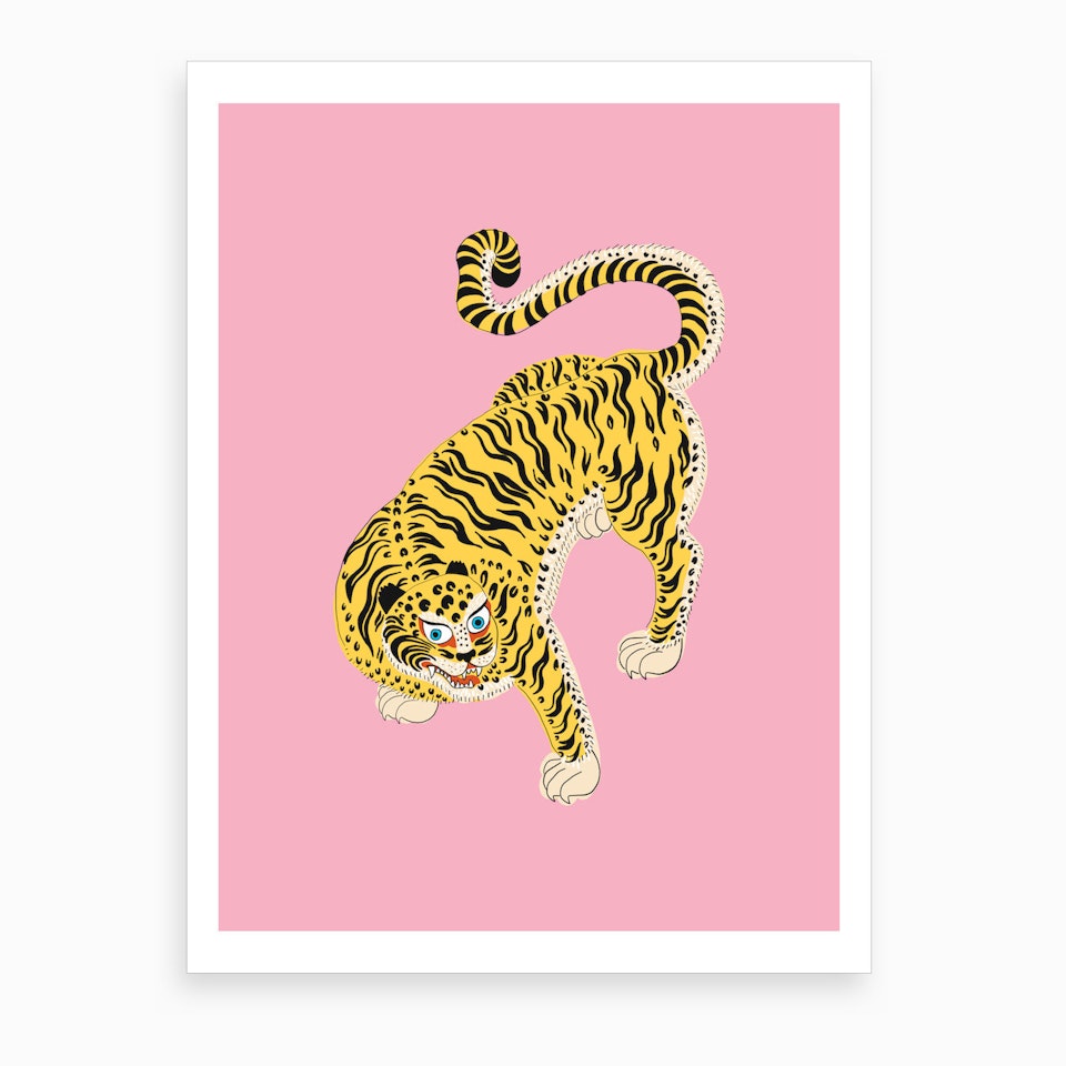 Wild Tiger Pink Canvas Print by Camille Gressier - Fy