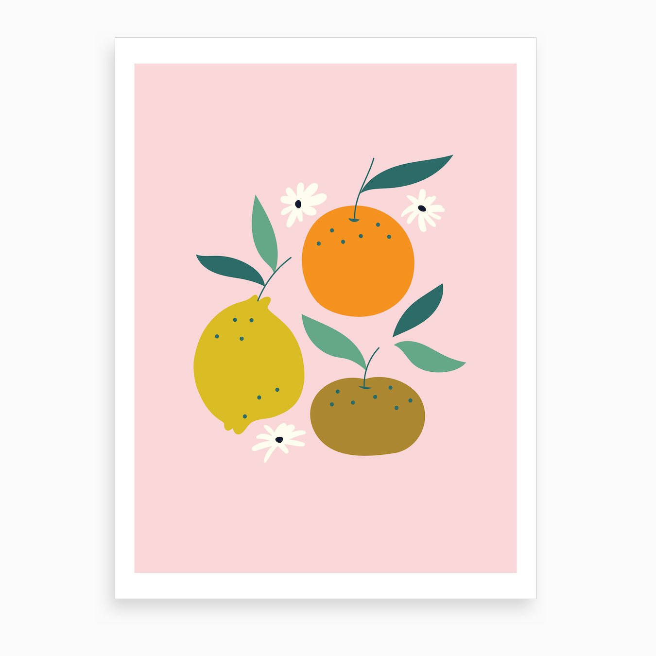 Triple Fruit Art Print by Elizabeth Olwen - Fy