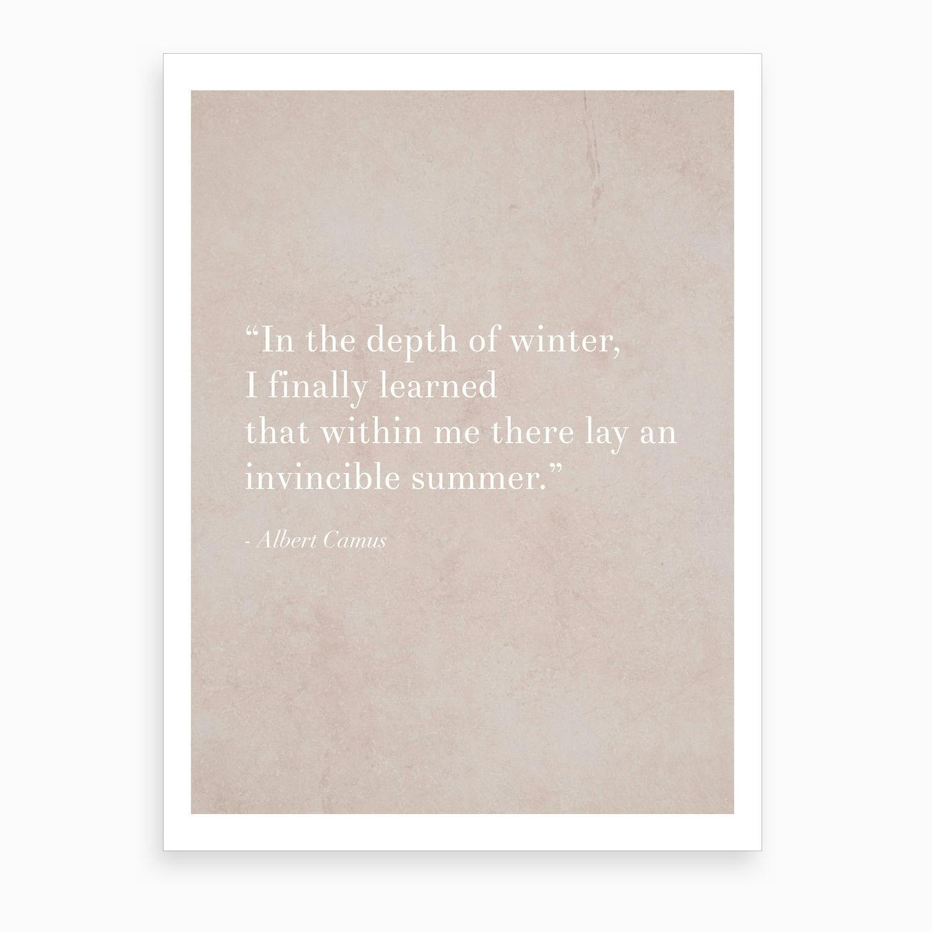 An Invincible Summer By Camus Art Print Albert Camus Cotton Pillow Cases
