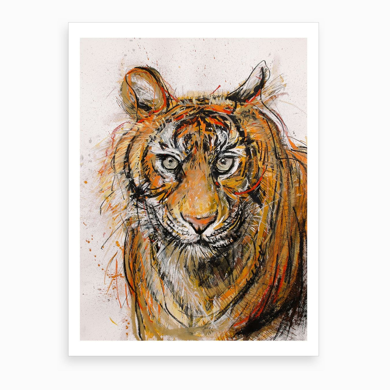 Tiger Art Print by Faisal Khouja Fy