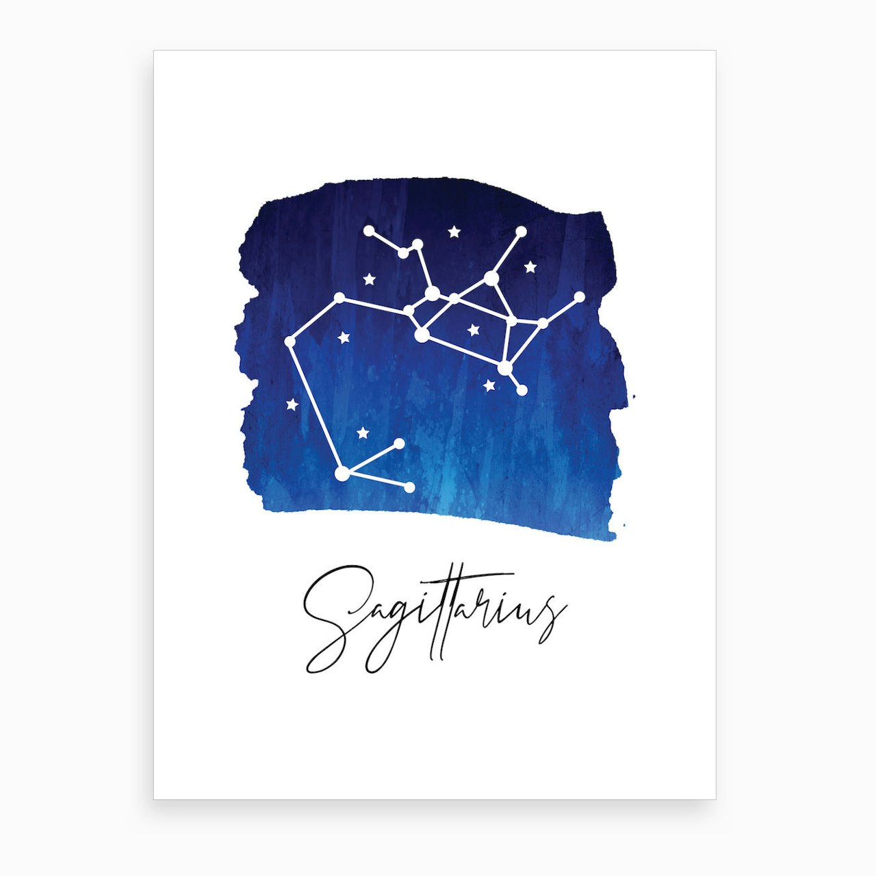 Sagittarius Zodiac Canvas Print by Typologie Paper Co - Fy