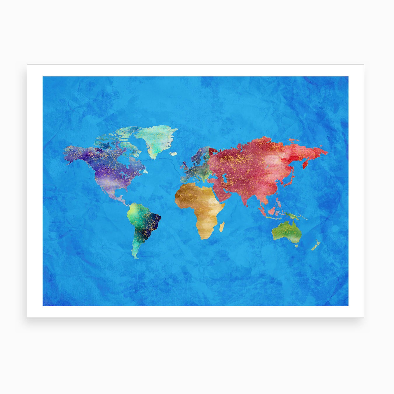 artistic world map iii art print by artdesignworks fy