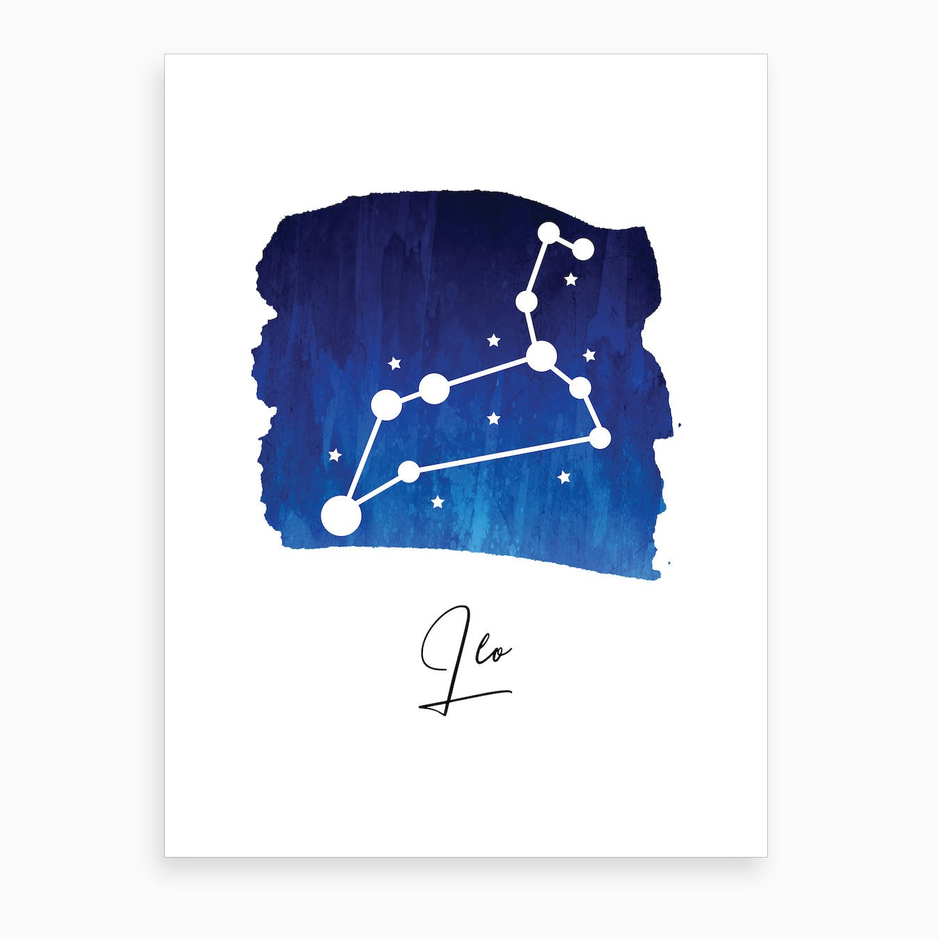 Leo Zodiac Art Print by Typologie Paper Co - Fy