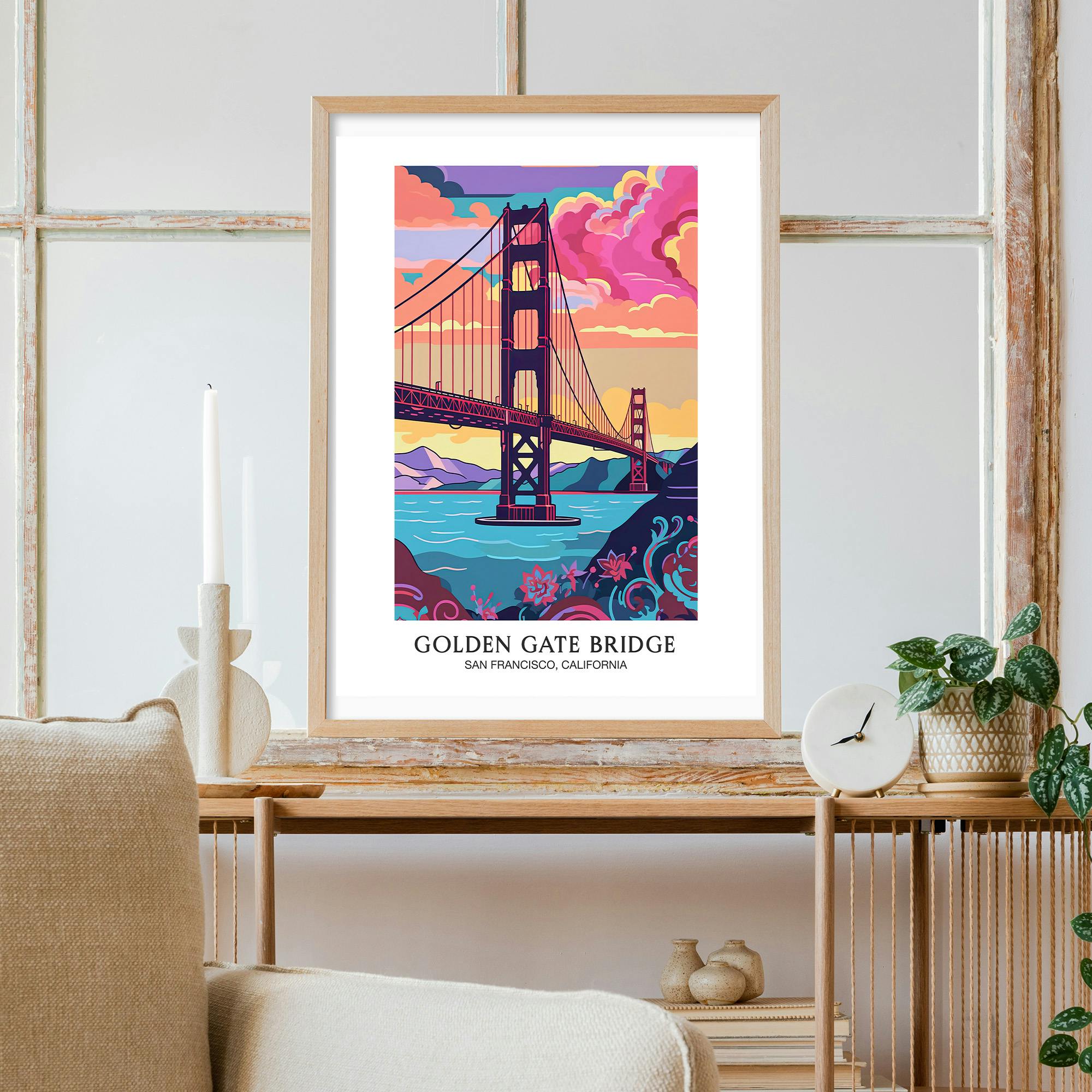 Golden Gate Bridge At Night Large Photo Print, San Francisco Print, Orange Wall Decor, Large California Print, Wall Art, offers San Francisco Art