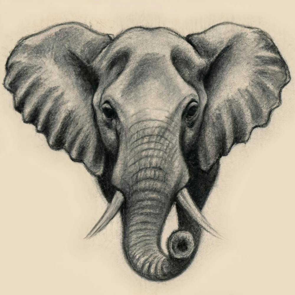 Elephant Head Art Print by ArtDecors - Fy