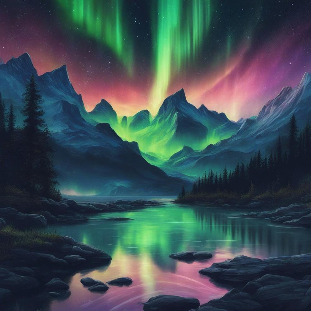 芸術写真 Aurora Dance 110/1000 輝い Aurora Dance 110/1000 芸術写真 - 芸術写真