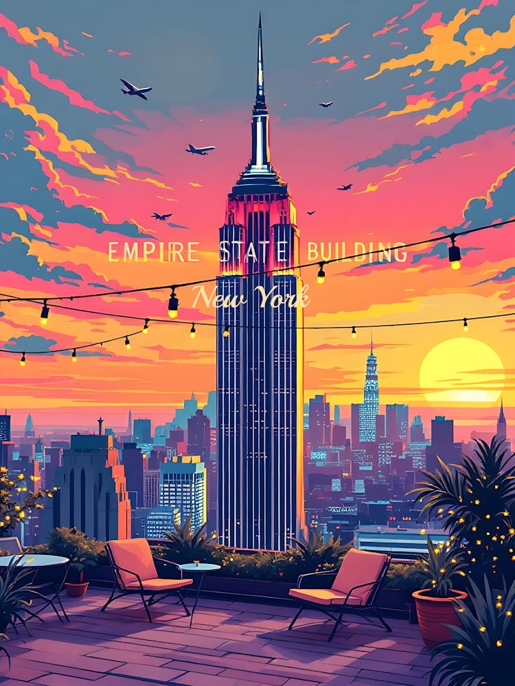 Empire State Building 2 Art Print by Mihir Mojumdar - Fy