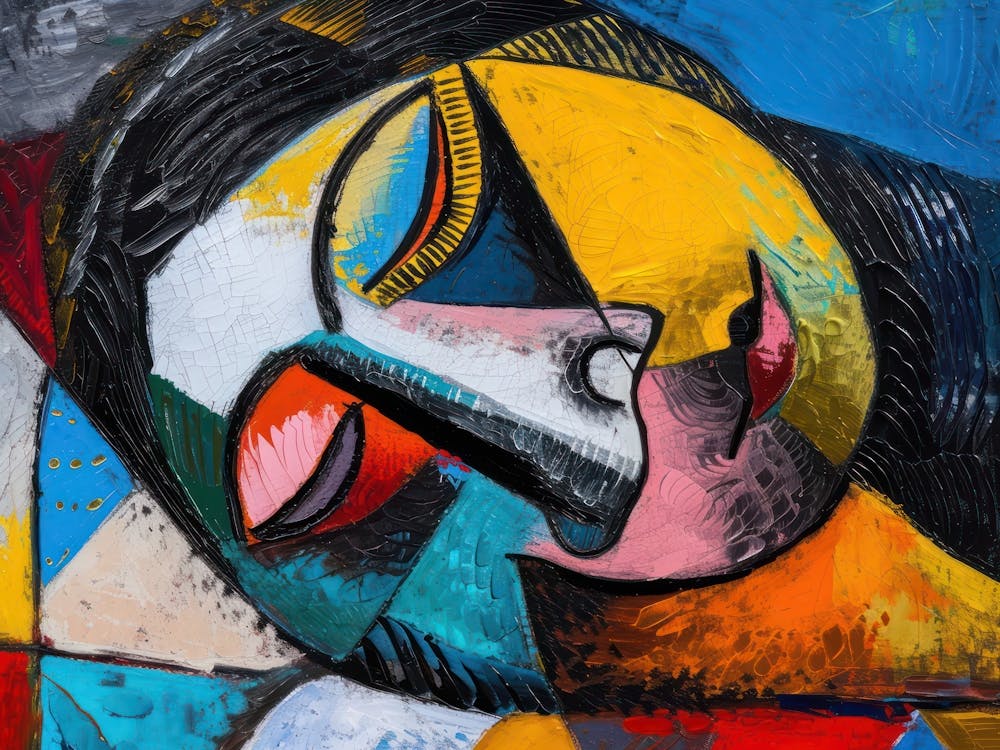 PICASSO 油絵アート Pablo Picasso Signed Oil Painting on Canvas 16x24 in