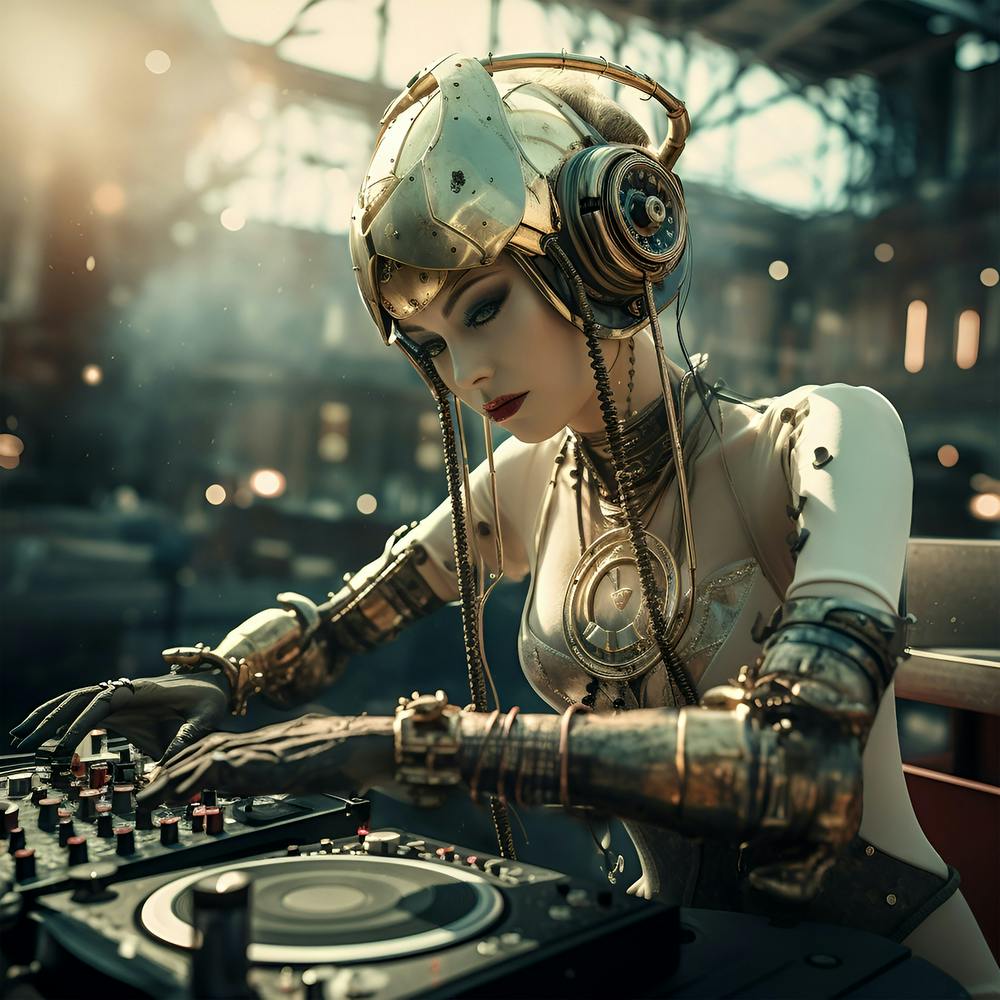 Dj Robot Art Print by Csaba Fikker - Fy