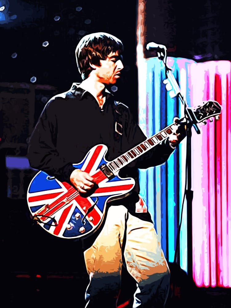 rockstar Noel Gallagher oasis music band 10 Art Print by